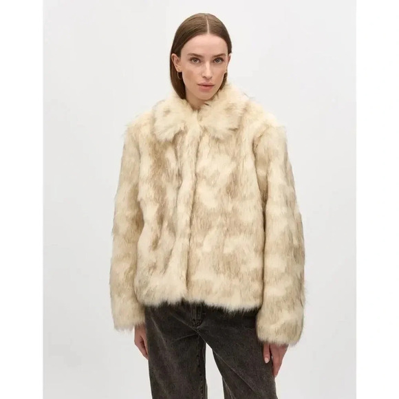 Vintag Sable Fur Coat Long Sleeve Warm Winter Outdoor Cropped Jacket Sz Medium